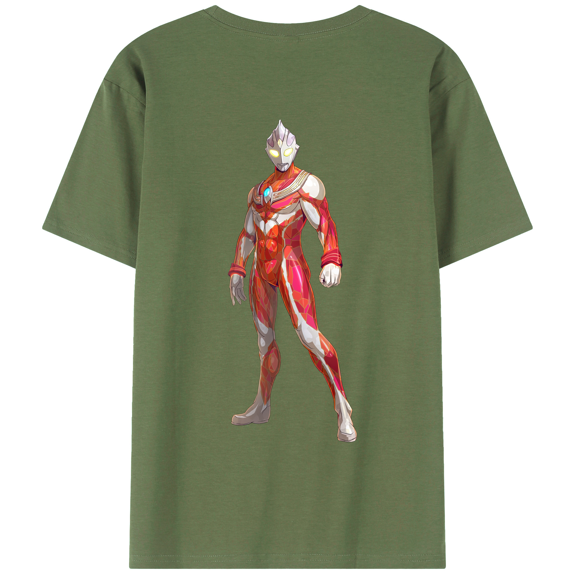 （画像用） ウルトラマン Ultraman 綿100％ メンズ半袖Tシャツ（バックプリント） 通気性